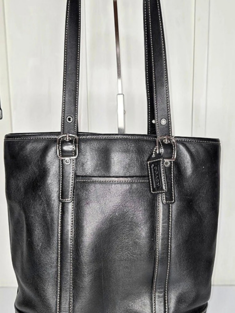 Y2K Vintage Coach Leather Hamptons Tote Bag Purse B043-4462